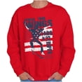 thumbnail image 1 of 4th of July Patriotic Skateboard Unisex Plus Fleece Graphic Sweatshirt Brisco Brands 2X, 1 of 6
