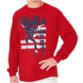 thumbnail image 1 of 4th of July Patriotic Skateboard Plus Size Long Sleeve Graphic Tee Shirt Brisco Brands 2X, 1 of 6