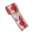 4th of July Patriotic Star Satin Ribbon DIY Bow Craft Ribbon for Party ...