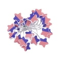 thumbnail image 1 of 4th of July Patriotic Star String Lights, Americana Flag Battery LED, Waterproof Indoor Outdoor Tree Decor, 1 of 7