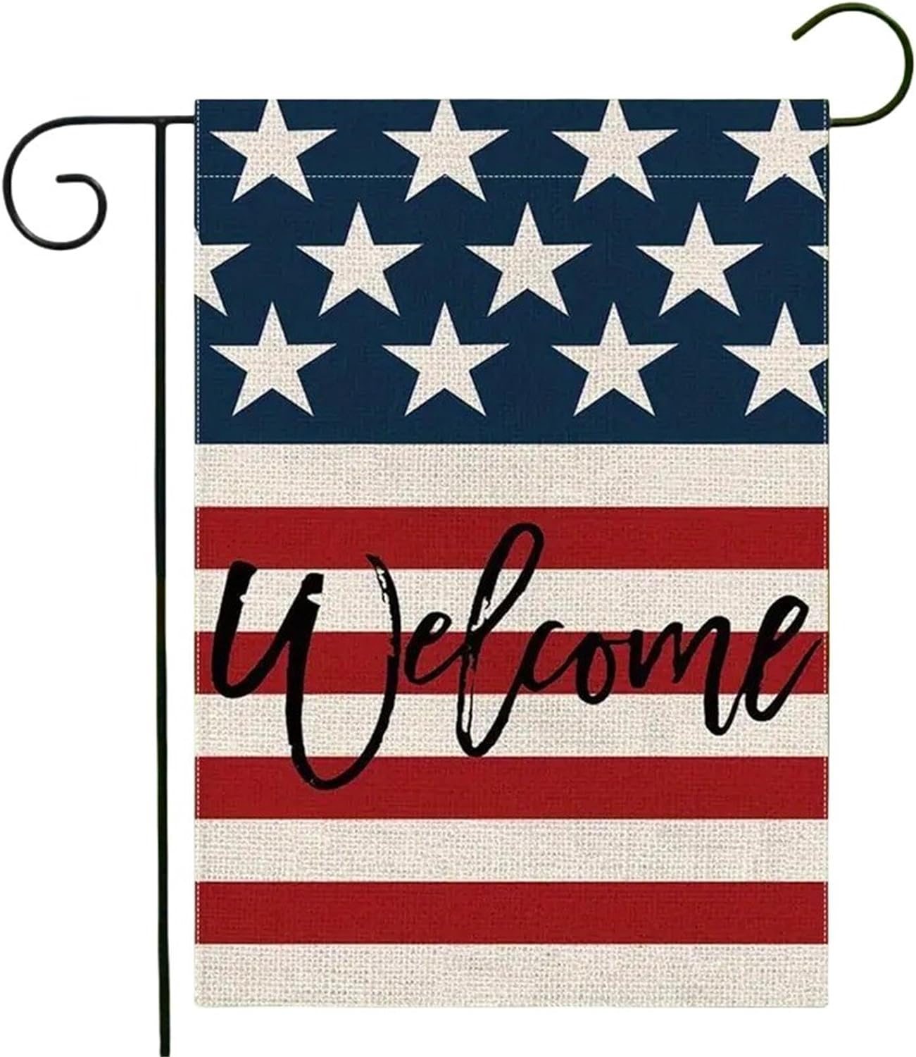 12x18 USA 50 Star Garden Sleeve Flag – Super Polyester All-Weather Outdoor Flag With Brass Grommets