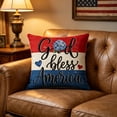 thumbnail image 1 of 4th of July Patriotic Throw Pillow Covers,Independence Day Cushion Cases,Floral Themed Pillowcases Ideal for Living Room,Bedroom,Porch,Home Decor, 1 of 5