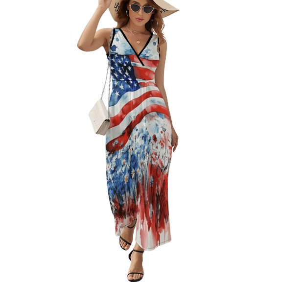 4th of July Pattern Design Sleeveless Dress Summer Clothes for Women Women's Clothing 2025