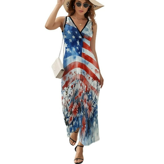 4th of July Pattern Design Sleeveless Dress Summer Clothes for Women Women's Clothing 2025