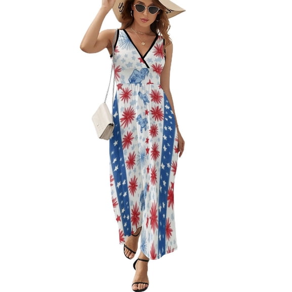 4th of July Pattern Design Sleeveless Dress Summer Clothes for Women Women's Clothing 2025