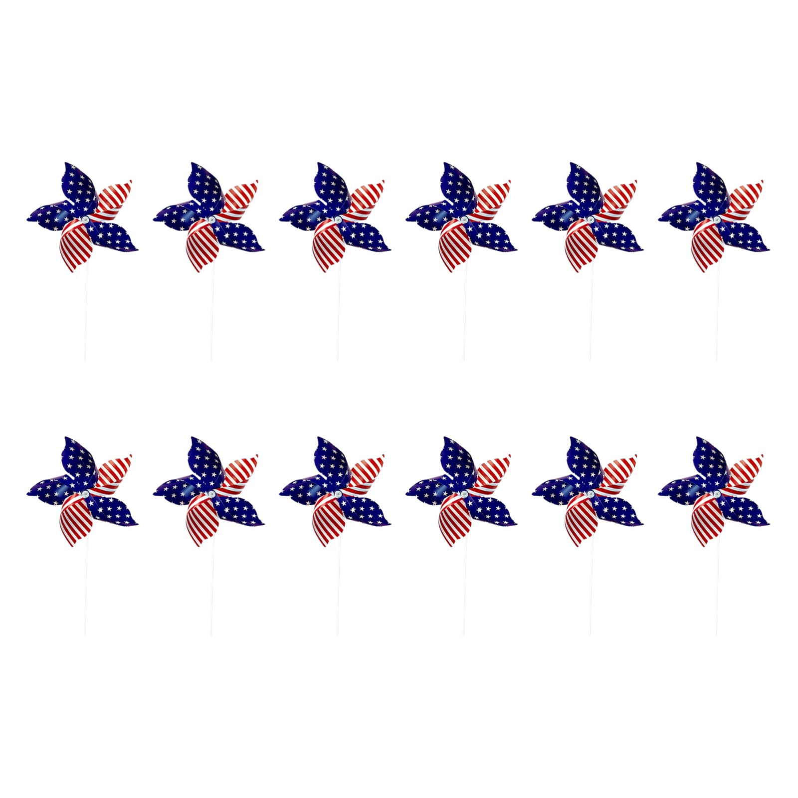 4th of July Plastic Handheld Pinwheel with Star Stripe Design ...
