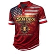 thumbnail image 1 of 4th of July Polo Shirts for Men's 250th Anniversary Patriotic Graphic Shirt Fashion Trend Classic Loose Plus Size Casual Shirt Red XL, 1 of 3