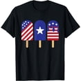 thumbnail image 1 of 4th of July Popsicle American Flag Patriotic Summer Boy Girl T-Shirt, 1 of 3