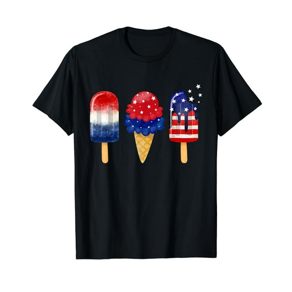 4th of July Popsicle American Flag Patriotic Summer Boy Girl T-Shirt