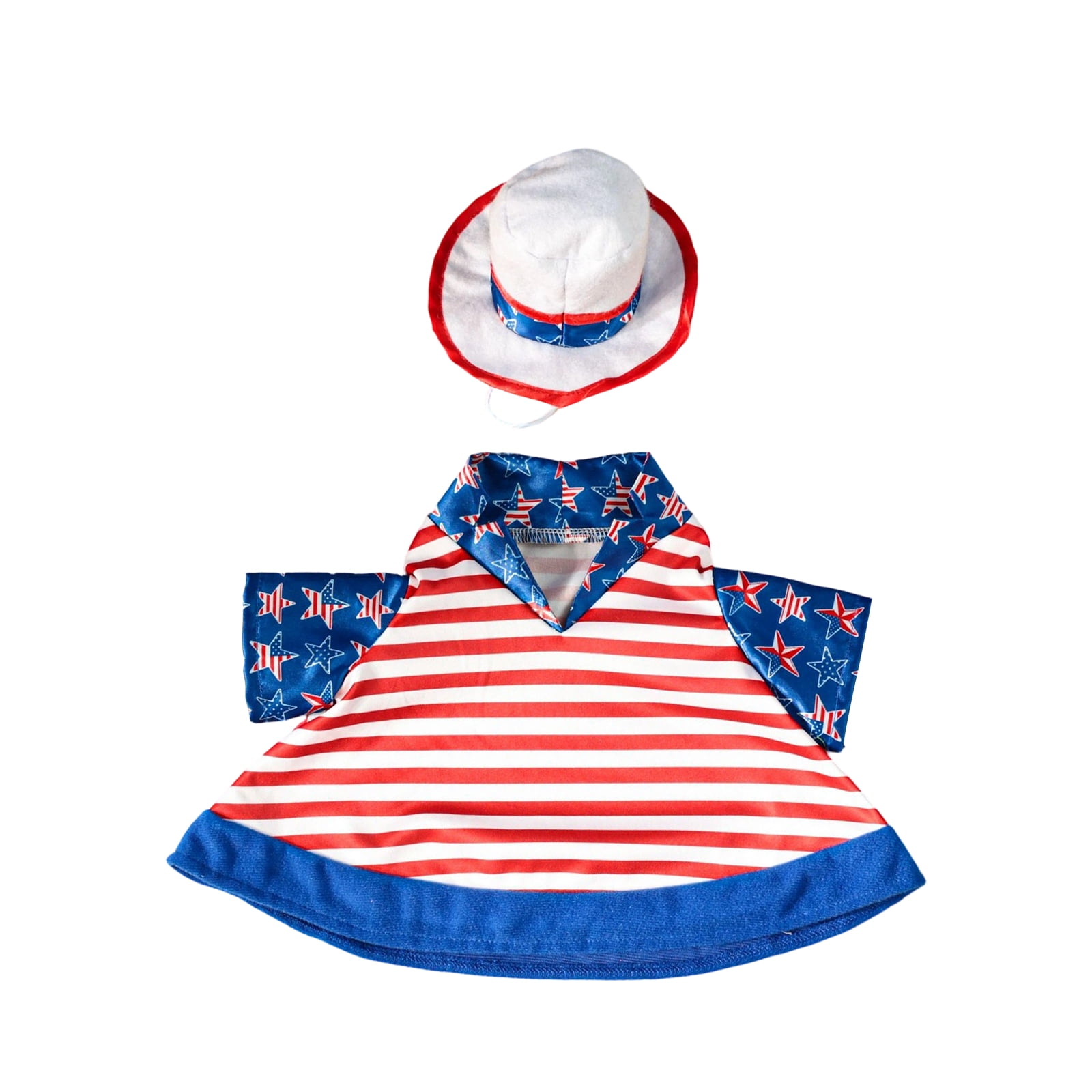 4th of July Porch Goose Outfit 17 Inch Party Decoration Patriotic Red White Blue Independence Day 1776-2026 Memorial Day Garden Yard USA Gifts