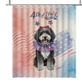thumbnail image 1 of 4th of July Portuguese Water Dog Celebrates Independence Day Shower Curtain PWD Portie Fishing Dog Lover Waterproof Bathroom Bathtub Curtain - 12010, 1 of 5