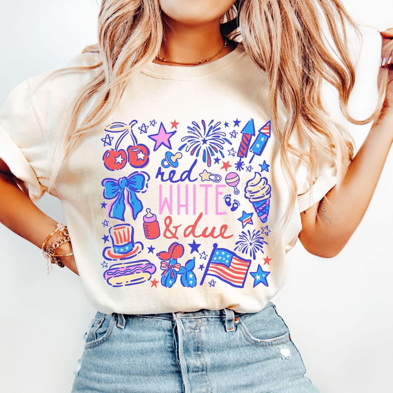 4th of July Pregnancy Announcement Shirt, Patriotic Maternity Tee ...
