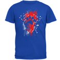 thumbnail image 1 of 4th of July Puppy Dog Paw Print Stars and Splatters Mens Soft T Shirt Royal SM, 1 of 1