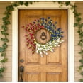 thumbnail image 1 of 4th of July Red White Blue Patriotic Wreath - Front Door Porch Wall Hanging Wreath for Memorial Day Independence Day Party Decor, 1 of 8