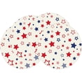 thumbnail image 1 of 4th of July Round Placemats Set of 4 14x14 Inch Patriotic America Memorial Day Independence Day Table Decorations Cloth Table Mats, 1 of 5