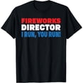 thumbnail image 1 of 4th of July Shirt. FIREWORKS DIRECTOR USA Flag Sunglasses T-Shirt, 1 of 4