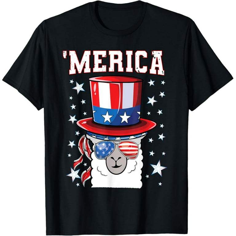 Usa Patriotic Llama Shirt - July 4th T-Shirt - Alpaca Usa Patriotic Llama Shirt - July 4th T-Shirt - Alpaca