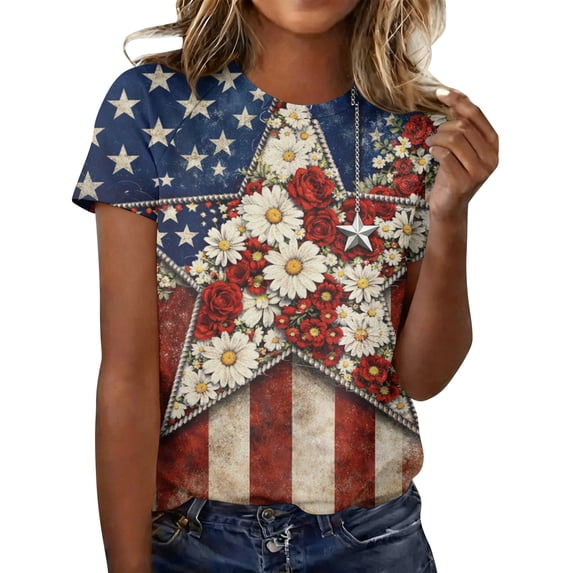 4th of July Shirt for Women 250th Anniversary Tops 2026 Summer ...