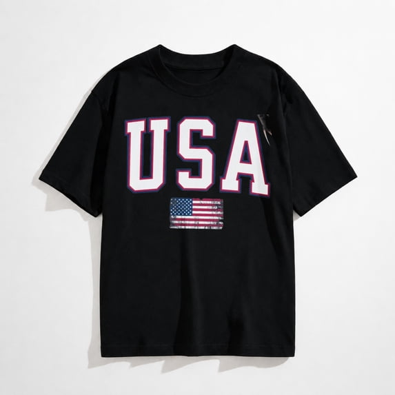 4th of July Shirts Men and Women Patriotic Tshirt American Flag Stars Fireworks Graphic Tee Tops