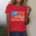 thumbnail image 1 of 4th of July Shirts USA Shirt: American Flag Shirt Women Oversized - Patriotic Tshirt - USA Stars Stripes Tee Tops, 1 of 6