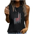 thumbnail image 1 of 4th of July Shirts Women Sleeveless Printed Crewneck Workout Tank Tops T-Shirt Casual Loose Trendy Tunic Blouses Vest, 1 of 5