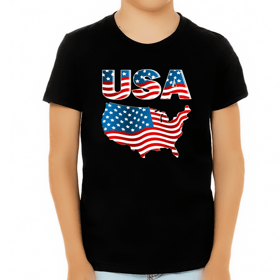 4th of July Shirts for Boys USA Shirt American Flag Shirt for Kids Patriotic Shirts for Boys