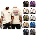 thumbnail image 1 of 4th of July Shirts for Men 2026 Independence Day Short Sleeve Crewneck Patriotic Shirt America Flag Graphic Tee Shirts, 1 of 5
