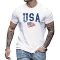 thumbnail image 1 of 4th of July Shirts for Men American Flag Patriotic T-Shirt Independence Day Graphic Tee Tops, 1 of 7