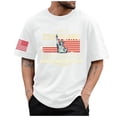 thumbnail image 1 of 4th of July Shirts for Men Mens Country Shirts Men's American Flag Short Long Sleeve T-Shirt White,2XL, 1 of 5