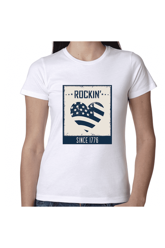 4th of July Shirts for Women Fourth of July Shirts for Women Vintage Rocking Since 1776 4th of July Shirt