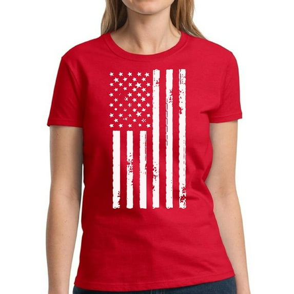 4th of July Shirts for Women - Graphic American Flag USA Tee S M L XL 2XL 3XL