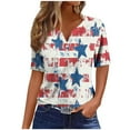 thumbnail image 1 of 4th of July Shirts for Women Summer Graphic Tees American Flag Patriotic Fourth of July Outfit Short Sleeve Tunic Tops, 1 of 4