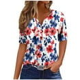 thumbnail image 1 of 4th of July Shirts for Women Summer Graphic Tees American Flag Patriotic Fourth of July Outfit Short Sleeve Tunic Tops, 1 of 4
