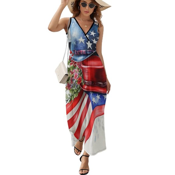 4th of July Sleeveless Dress Female Clothing Dress Women Summer 2025 Dress