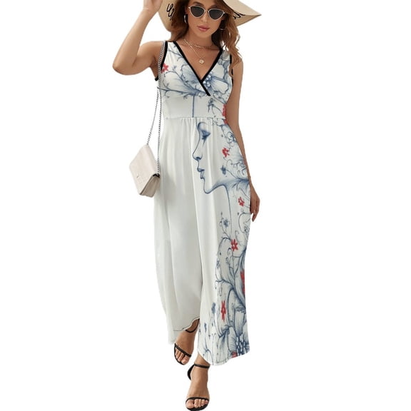 4th of July Sleeveless Dress Woman Fashion Long Dresses Women's Summer Suit Dress 2025