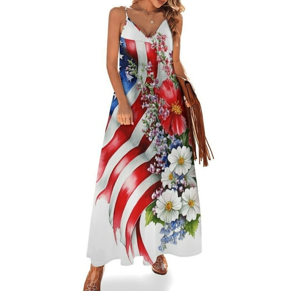4th of July Sleeveless Dress Woman Fashion Long Dresses Women's Summer Suit Dress Summer 2025 Women