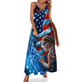 thumbnail image 1 of 4th of July Sleeveless Dress Woman Fashion Long Dresses Women's Summer Suit Dress Summer 2025 Women, 1 of 7