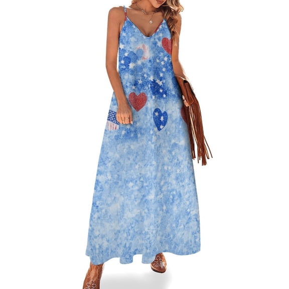 4th of July Sleeveless Dress Women's Luxury Party Dress Birthday Dresses for Women