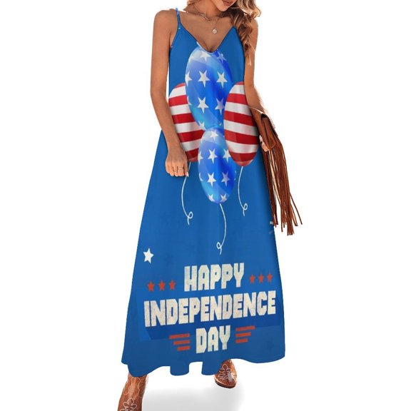 4th of July Sleeveless Dress Women's Luxury Party Dress Birthday Dresses for Women