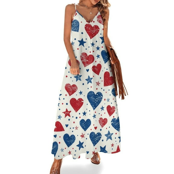 4th of July Sleeveless Dress Women's Luxury Party Dress Birthday Dresses for Women
