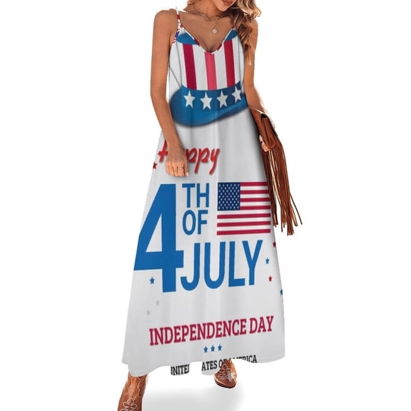 4th of July Sleeveless Dress Women's Luxury Party Dress Birthday Dresses for Women
