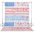 thumbnail image 1 of 4th of July Spring Wall Backdrop Background Floral Backdrops 5x7FT, 1 of 5