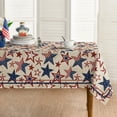 thumbnail image 1 of 4th of July Square Tablecloth 60×60 Inch, Patriotic Memorial Day Blue Red Star Independence Day Washable Table Cover for Party Picnic Dinner Decor, 1 of 6