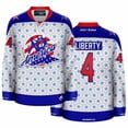 thumbnail image 1 of 4th of July Statue of Liberty Ugly Sweater Holiday Hockey Jersey, 1 of 5