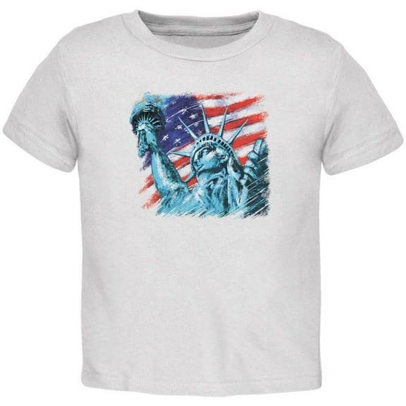 4th of July Statue of Liberty White Toddler T-Shirt - 2T