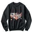 thumbnail image 1 of 4th of July Sweatshirt for Women - USA Map Bible Verse Patriotic Christian Pullover - Faith Graphic Independence Day Shirt, 1 of 7