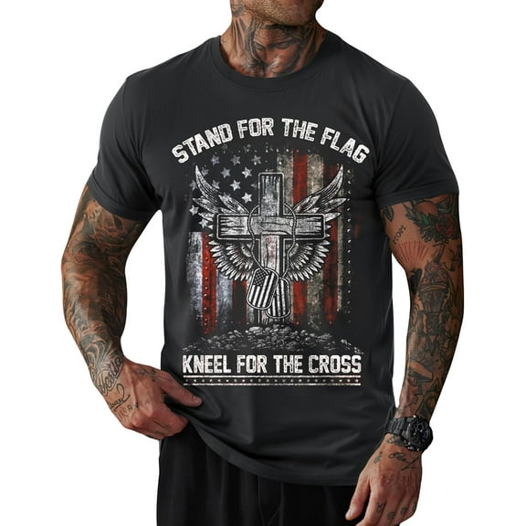 4th of July T-Shirt American Flag 1776 Short Sleeve Tshirt Tee