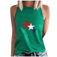 thumbnail image 1 of 4th of July Tank Tops for Women Star Print American Flag T-Shirt Casual Sleeveless 2024 Summer Patriotic Tee Shirts, 1 of 5
