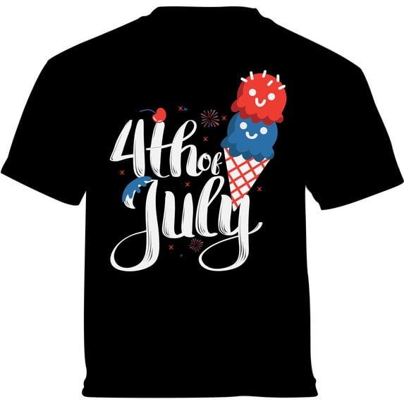 4th of July Tees for Toddlers - Icecream Graphic Shirt Boys Girls USA America 2T 3T 4T 5/7