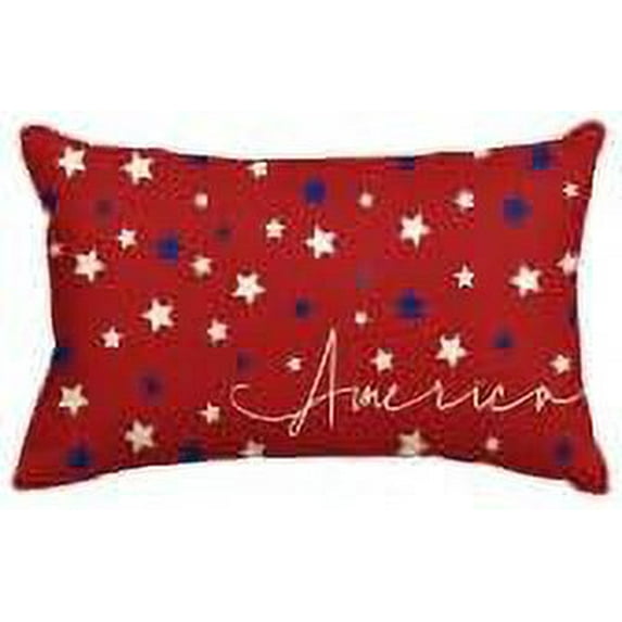 4th of July Throw Pillow Covers 12 x 20 Inch America Stars Patriotic Pillows Memorial Day Decor Lumbar Cushion Case